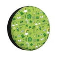 thumbnail image 1 of Haiem Spare Tire Cover , Wheel Cover with St. Patrick's day1 printed, Camper Spare Tire Cover Fit for Jeep Wrangler Rv SUV Truck Travel Trailer-15 inch, 1 of 6