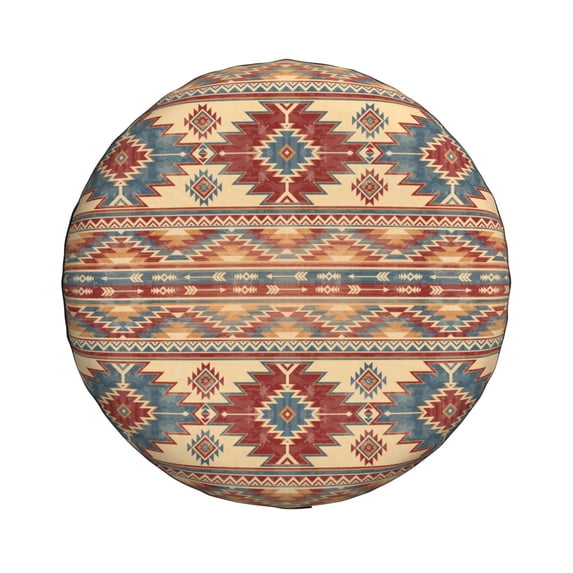 Haiem Spare Tire Cover , Wheel Cover with Traditional Tribal Aztec printed, Camper Spare Tire Cover Fit for Jeep Wrangler Rv SUV Truck Travel Trailer-15 inch