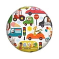 thumbnail image 1 of Haiem Spare Tire Cover , Wheel Cover with Transports with Animals printed, Camper Spare Tire Cover Fit for Jeep Wrangler Rv SUV Truck Travel Trailer-15 inch, 1 of 8