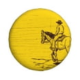 thumbnail image 1 of Haiem Spare Tire Cover , Wheel Cover with Western Desert Cowboy 1 printed, Camper Spare Tire Cover Fit for Jeep Wrangler Rv SUV Truck Travel Trailer-17 inch, 1 of 8