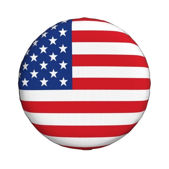Haiem Spare Tire Cover , Wheel Cover with America Flags3 printed, Camper Spare Tire Cover Fit for Jeep Wrangler Rv SUV Truck Travel Trailer-15 inch