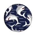 thumbnail image 1 of Haiem Spare Tire Cover , Wheel Cover with Angry Shark printed, Camper Spare Tire Cover Fit for Jeep Wrangler Rv SUV Truck Travel Trailer-14 inch, 1 of 9