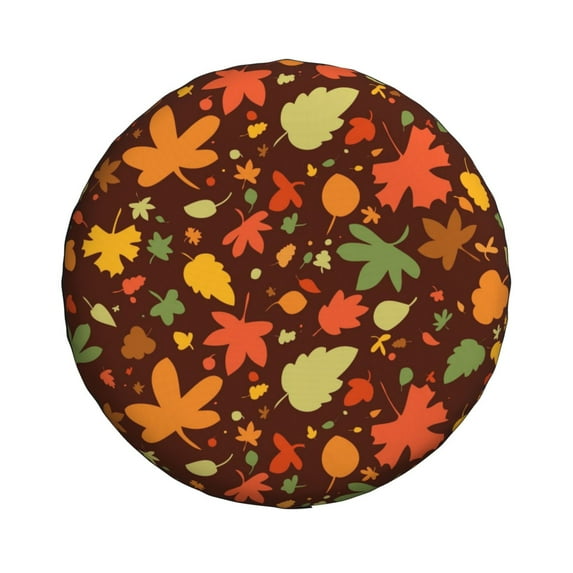 Haiem Spare Tire Cover , Wheel Cover with Autumn Leaves printed, Camper Spare Tire Cover Fit for Jeep Wrangler Rv SUV Truck Travel Trailer-15 inch