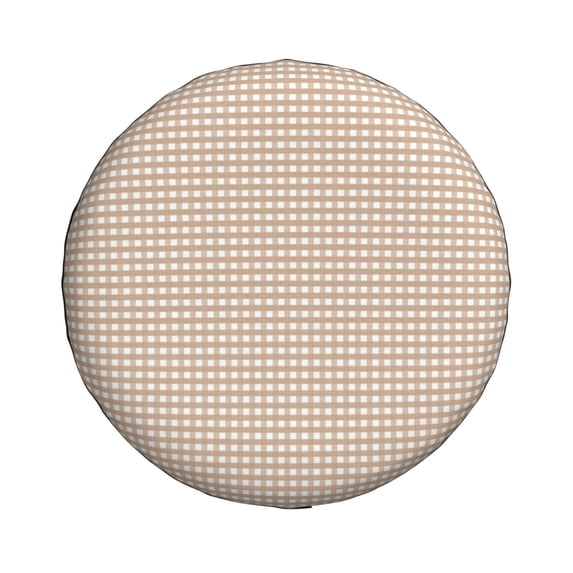 Haiem Spare Tire Cover , Wheel Cover with Brown Gingham printed, Camper Spare Tire Cover Fit for Jeep Wrangler Rv SUV Truck Travel Trailer-16 inch