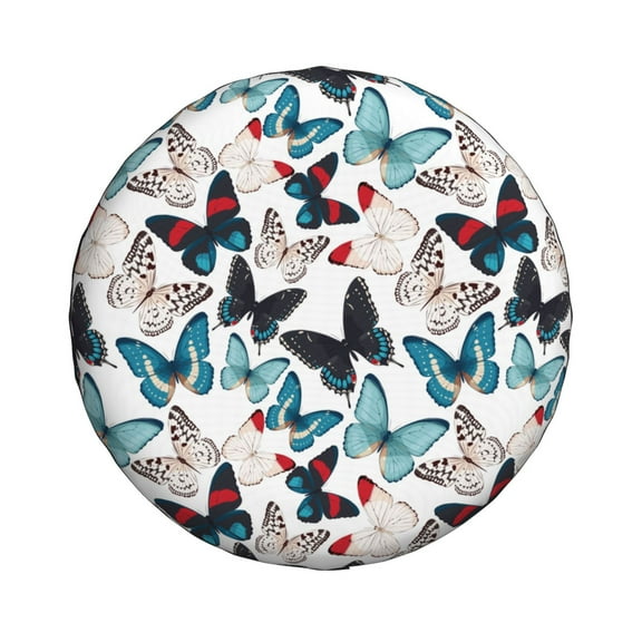 Haiem Spare Tire Cover , Wheel Cover with Butterfly printed, Camper Spare Tire Cover Fit for Jeep Wrangler Rv SUV Truck Travel Trailer-14 inch
