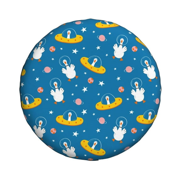 Haiem Spare Tire Cover , Wheel Cover with Cartoon Goose printed, Camper Spare Tire Cover Fit for Jeep Wrangler Rv SUV Truck Travel Trailer-14 inch