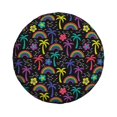 thumbnail image 1 of Haiem Spare Tire Cover , Wheel Cover with Colorful Palms printed, Camper Spare Tire Cover Fit for Jeep Wrangler Rv SUV Truck Travel Trailer-17 inch, 1 of 8