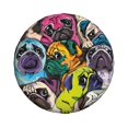 thumbnail image 1 of Haiem Spare Tire Cover , Wheel Cover with Colorful Pug printed, Camper Spare Tire Cover Fit for Jeep Wrangler Rv SUV Truck Travel Trailer-14 inch, 1 of 8
