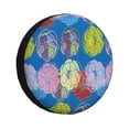 thumbnail image 1 of Haiem Spare Tire Cover , Wheel Cover with Colorful floral printed, Camper Spare Tire Cover Fit for Jeep Wrangler Rv SUV Truck Travel Trailer-17 inch, 1 of 6