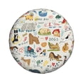 thumbnail image 1 of Haiem Spare Tire Cover , Wheel Cover with Dogs Funny Pets printed, Camper Spare Tire Cover Fit for Jeep Wrangler Rv SUV Truck Travel Trailer-14 inch, 1 of 9