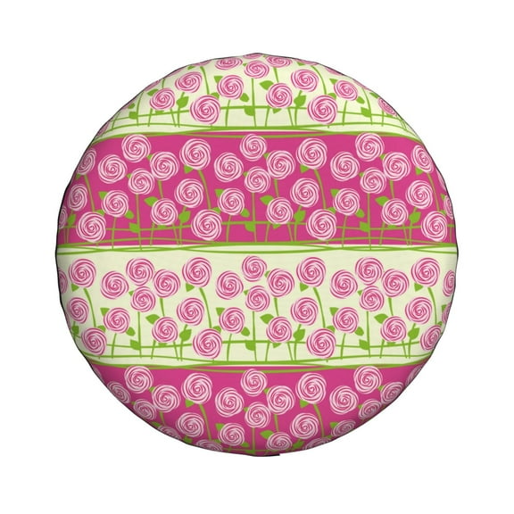 Haiem Spare Tire Cover , Wheel Cover with Flowers printed, Camper Spare Tire Cover Fit for Jeep Wrangler Rv SUV Truck Travel Trailer-14 inch