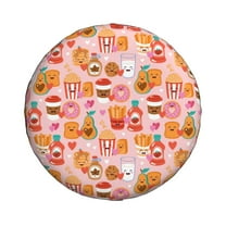 Haiem Spare Tire Cover , Wheel Cover with Funny Food printed, Camper Spare Tire Cover Fit for Jeep Wrangler Rv SUV Truck Travel Trailer-14 inch