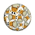 thumbnail image 1 of Haiem Spare Tire Cover , Wheel Cover with Giraffes Head printed, Camper Spare Tire Cover Fit for Jeep Wrangler Rv SUV Truck Travel Trailer-17 inch, 1 of 9