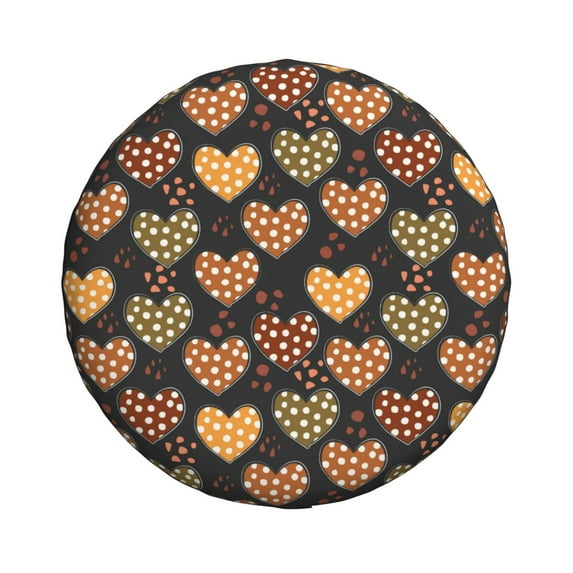 Haiem Spare Tire Cover , Wheel Cover with Heart printed, Camper Spare Tire Cover Fit for Jeep Wrangler Rv SUV Truck Travel Trailer-16 inch
