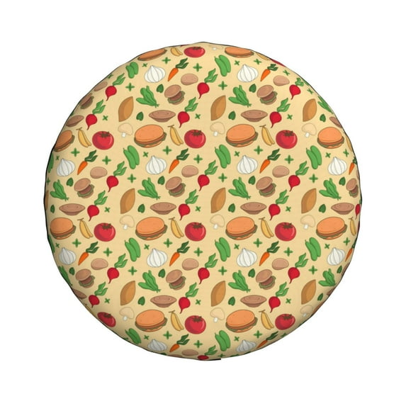 Haiem Spare Tire Cover , Wheel Cover with Herb Of Burger printed, Camper Spare Tire Cover Fit for Jeep Wrangler Rv SUV Truck Travel Trailer-15 inch