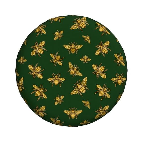 Haiem Spare Tire Cover , Wheel Cover with Hohey Bee printed, Camper Spare Tire Cover Fit for Jeep Wrangler Rv SUV Truck Travel Trailer-14 inch