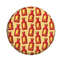 Haiem Spare Tire Cover , Wheel Cover with Hot Chili printed, Camper Spare Tire Cover Fit for Jeep Wrangler Rv SUV Truck Travel Trailer-14 inch