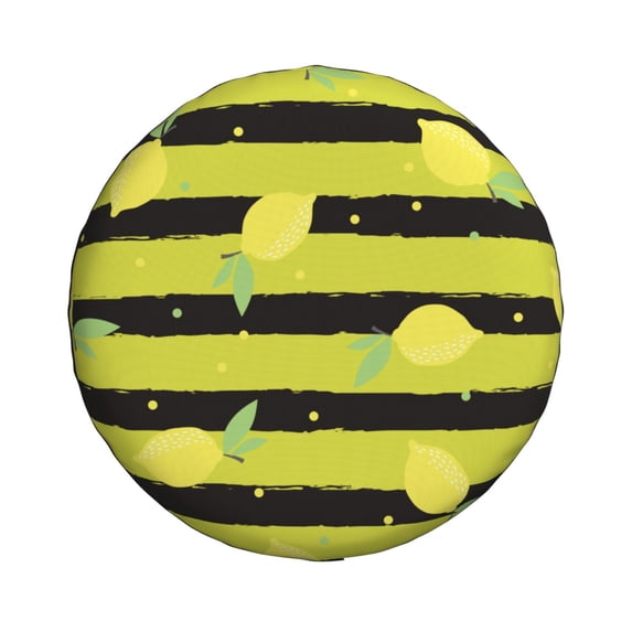 Haiem Spare Tire Cover , Wheel Cover with Lemon printed, Camper Spare Tire Cover Fit for Jeep Wrangler Rv SUV Truck Travel Trailer-16 inch
