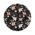 thumbnail image 1 of Haiem Spare Tire Cover , Wheel Cover with Lilies Flowers printed, Camper Spare Tire Cover Fit for Jeep Wrangler Rv SUV Truck Travel Trailer-15 inch, 1 of 8