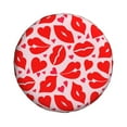thumbnail image 1 of Haiem Spare Tire Cover , Wheel Cover with Lips Kiss printed, Camper Spare Tire Cover Fit for Jeep Wrangler Rv SUV Truck Travel Trailer-17 inch, 1 of 8