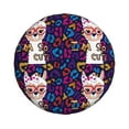 thumbnail image 1 of Haiem Spare Tire Cover , Wheel Cover with Llama Alpaca printed, Camper Spare Tire Cover Fit for Jeep Wrangler Rv SUV Truck Travel Trailer-17 inch, 1 of 8