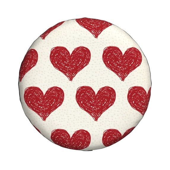 Haiem Spare Tire Cover , Wheel Cover with Love printed, Camper Spare Tire Cover Fit for Jeep Wrangler Rv SUV Truck Travel Trailer-16 inch