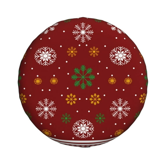 Haiem Spare Tire Cover , Wheel Cover with Merry Christmas printed, Camper Spare Tire Cover Fit for Jeep Wrangler Rv SUV Truck Travel Trailer-17 inch