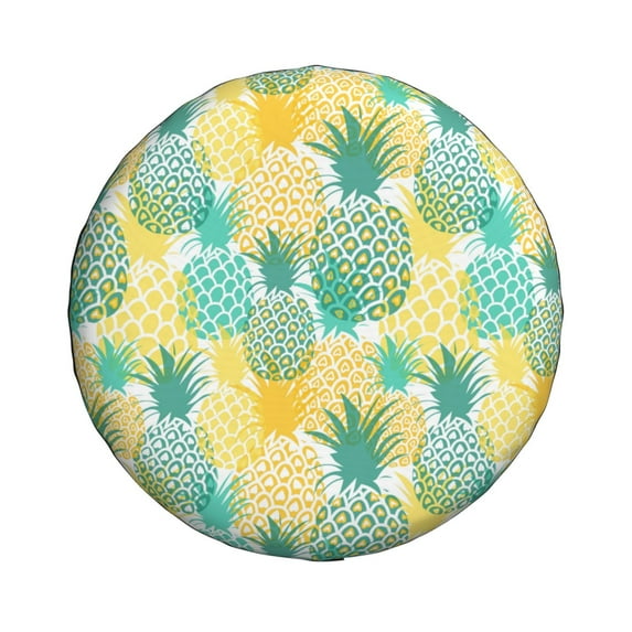 Haiem Spare Tire Cover , Wheel Cover with Pineapples1 printed, Camper Spare Tire Cover Fit for Jeep Wrangler Rv SUV Truck Travel Trailer-14 inch