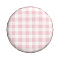 thumbnail image 1 of Haiem Spare Tire Cover , Wheel Cover with Pink Checkboard printed, Camper Spare Tire Cover Fit for Jeep Wrangler Rv SUV Truck Travel Trailer-15 inch, 1 of 9