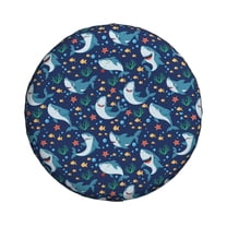 Haiem Spare Tire Cover , Wheel Cover with Sea Sharks printed, Camper Spare Tire Cover Fit for Jeep Wrangler Rv SUV Truck Travel Trailer-14 inch