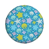 Haiem Spare Tire Cover , Wheel Cover with Starfish printed, Camper Spare Tire Cover Fit for Jeep Wrangler Rv SUV Truck Travel Trailer-14 inch