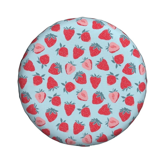 Haiem Spare Tire Cover , Wheel Cover with Strawberries printed, Camper Spare Tire Cover Fit for Jeep Wrangler Rv SUV Truck Travel Trailer-14 inch