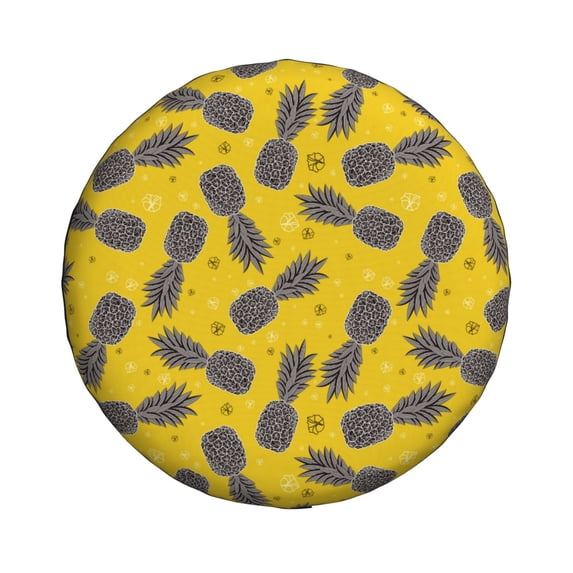 Haiem Spare Tire Cover , Wheel Cover with Summer Pineapple printed, Camper Spare Tire Cover Fit for Jeep Wrangler Rv SUV Truck Travel Trailer-16 inch