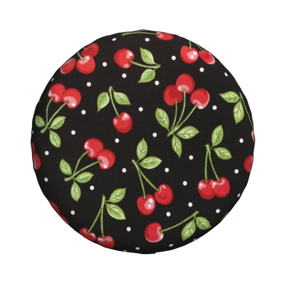 Haiem Spare Tire Cover , Wheel Cover with Sweet Red Cherry printed, Camper Spare Tire Cover Fit for Jeep Wrangler Rv SUV Truck Travel Trailer-16 inch