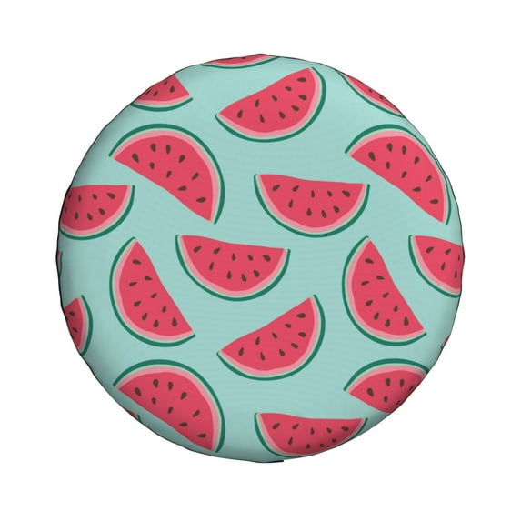 Haiem Spare Tire Cover , Wheel Cover with Watermelon printed, Camper Spare Tire Cover Fit for Jeep Wrangler Rv SUV Truck Travel Trailer-15 inch