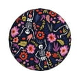 thumbnail image 1 of Haiem Spare Tire Cover , Wheel Cover with Dancing Skeletons Floral Garden printed, Camper Spare Tire Cover Fit for Jeep Wrangler Rv SUV Truck Travel Trailer-15 inch, 1 of 9
