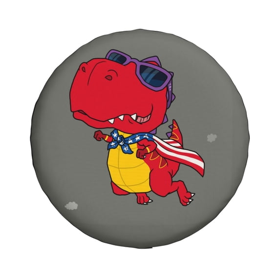 Haiem Spare Tire Cover , Wheel Cover with Dinosaur Super Hero Cartoon printed, Camper Spare Tire Cover Fit for Jeep Wrangler Rv SUV Truck Travel Trailer-15 inch
