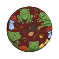 thumbnail image 1 of Haiem Spare Tire Cover , Wheel Cover with Frogs and Mushrooms printed, Camper Spare Tire Cover Fit for Jeep Wrangler Rv SUV Truck Travel Trailer-15 inch, 1 of 9