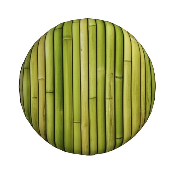 Haiem Spare Tire Cover , Wheel Cover with Green Bamboo Fence printed, Camper Spare Tire Cover Fit for Jeep Wrangler Rv SUV Truck Travel Trailer-17 inch