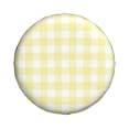thumbnail image 1 of Haiem Spare Tire Cover , Wheel Cover with Lemon Yellow Checkboard printed, Camper Spare Tire Cover Fit for Jeep Wrangler Rv SUV Truck Travel Trailer-15 inch, 1 of 9