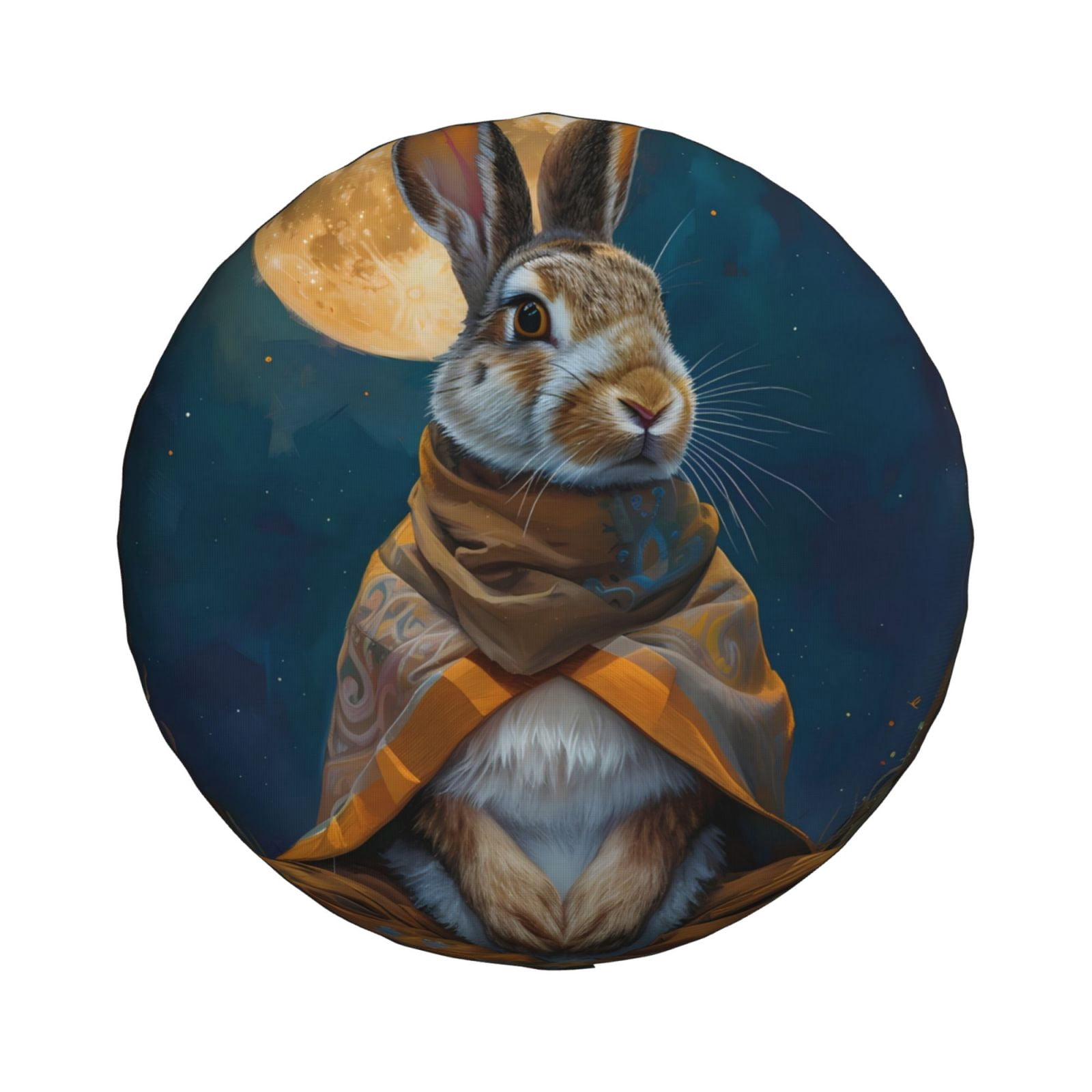 Haiem Spare Tire Cover , Wheel Cover with Moon Night Sky Cute Rabbit ...