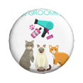 thumbnail image 1 of Haiem Spare Tire Cover , Wheel Cover with Pet Care Grooming printed, Camper Spare Tire Cover Fit for Jeep Wrangler Rv SUV Truck Travel Trailer-17 inch, 1 of 8