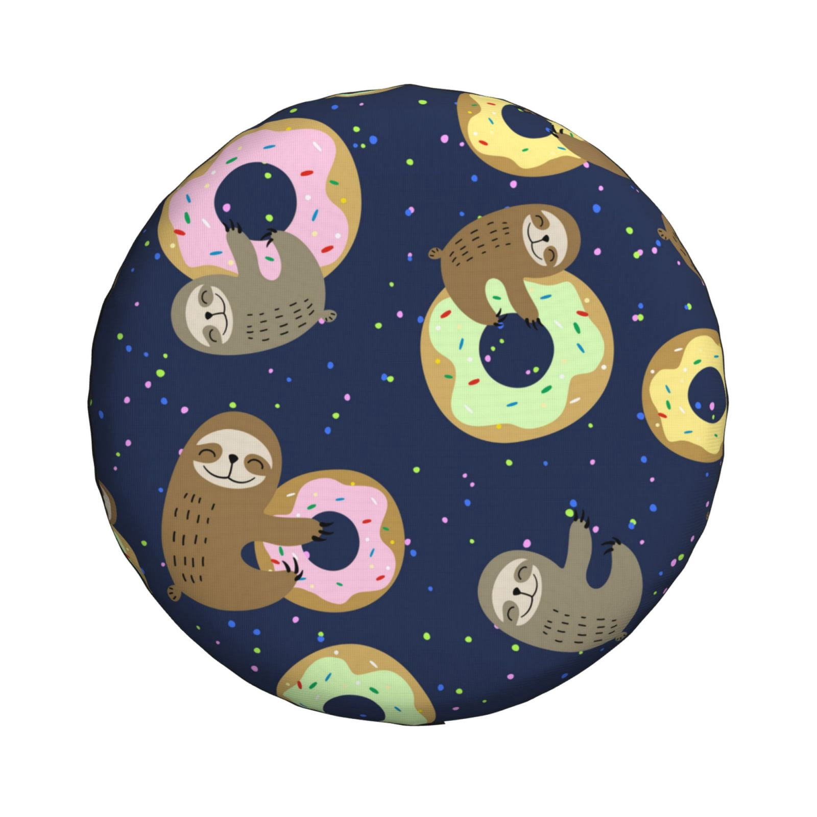 Haiem Spare Tire Cover , Wheel Cover with Sloth with Donuts printed ...