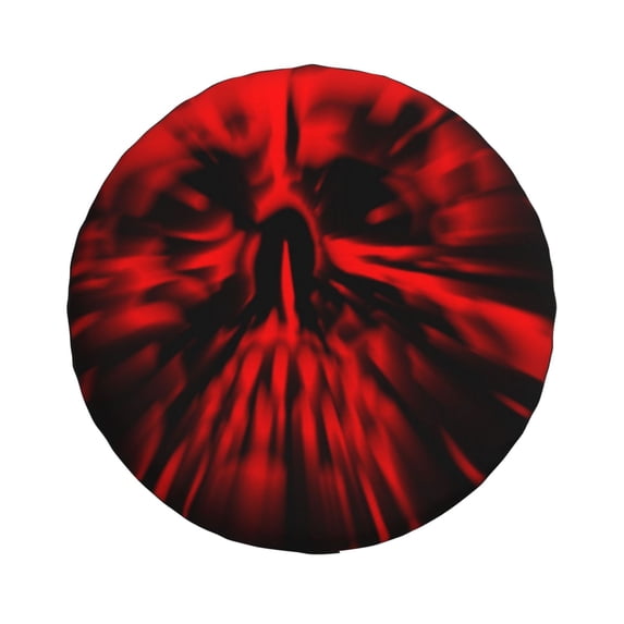 Haiem Spare Tire Cover , Wheel Cover with The Red Head Skull printed, Camper Spare Tire Cover Fit for Jeep Wrangler Rv SUV Truck Travel Trailer-14 inch
