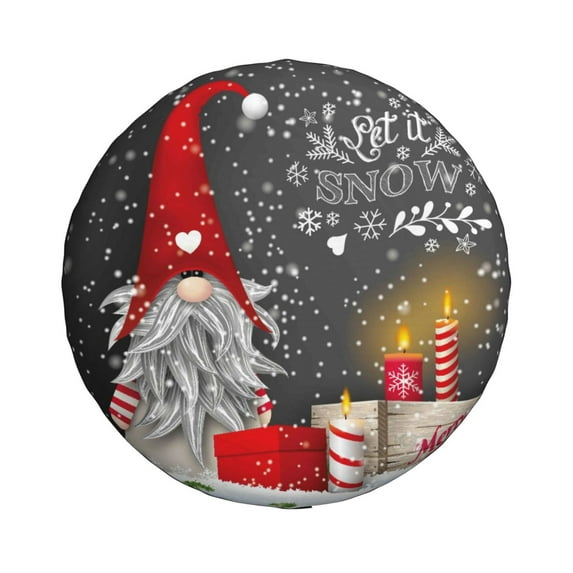 Haiem Spare Tire Cover , Wheel Cover with Traditional Scandinavian Dwarf printed, Camper Spare Tire Cover Fit for Jeep Wrangler Rv SUV Truck Travel Trailer-16 inch