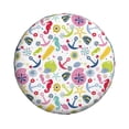 thumbnail image 1 of Haiem Spare Tire Cover , Wheel Cover with Undersea Seahorse printed, Camper Spare Tire Cover Fit for Jeep Wrangler Rv SUV Truck Travel Trailer-15 inch, 1 of 1