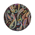 thumbnail image 1 of Haiem Spare Tire Cover , Wheel Cover with Watercolor Romantic Paisley printed, Camper Spare Tire Cover Fit for Jeep Wrangler Rv SUV Truck Travel Trailer-14 inch, 1 of 8