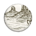 thumbnail image 1 of Haiem Spare Tire Cover , Wheel Cover with Wild West Desert With Cowboy printed, Camper Spare Tire Cover Fit for Jeep Wrangler Rv SUV Truck Travel Trailer-16 inch, 1 of 8