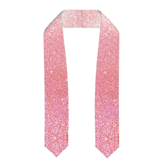 Haiem Sparkly Pink Glitter Pattern Graduation Stole 2024 | Premium Satin Sash for Graduation Ceremony