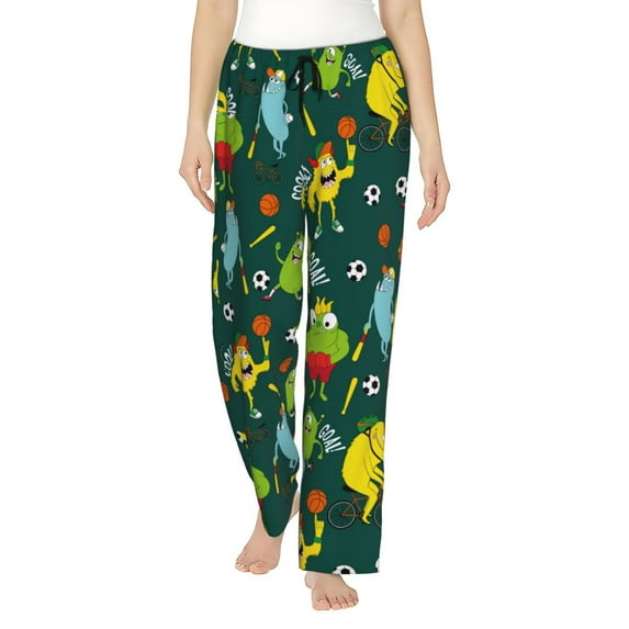 Haiem Sport Monster Women's Pajama Pants Ultra Lightweight Pjs Bottoms Sleepwear Bottom Pants With Pocket Drawstring-XX-Large